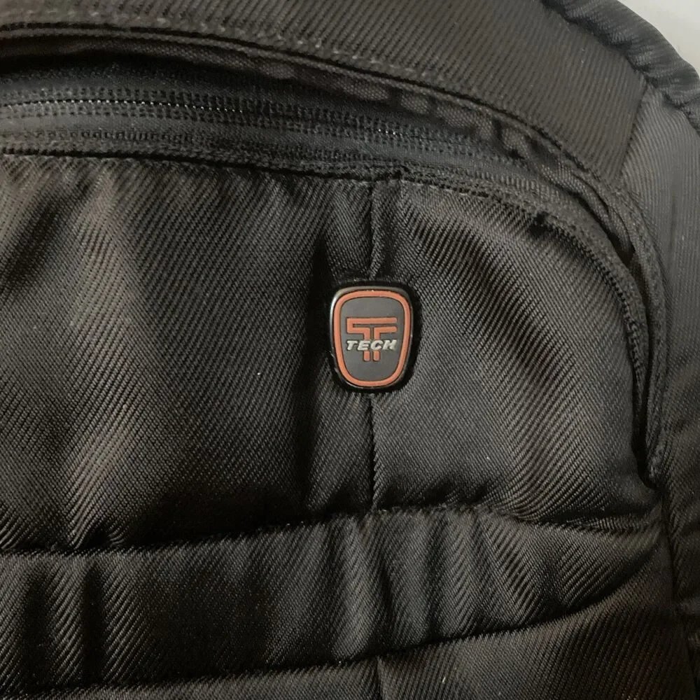 Tumi T-Tech Laptop Briefcase Messenger Bag Black Orange w/ Shoulder‎ Strap